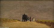 Jervis Mcentee Journey's Pause in the Roman Campagna France oil painting artist